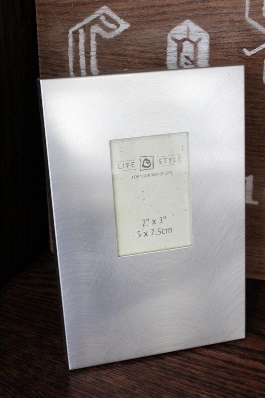 Brushed Metal 2x3 Picture Frame with Easel Back