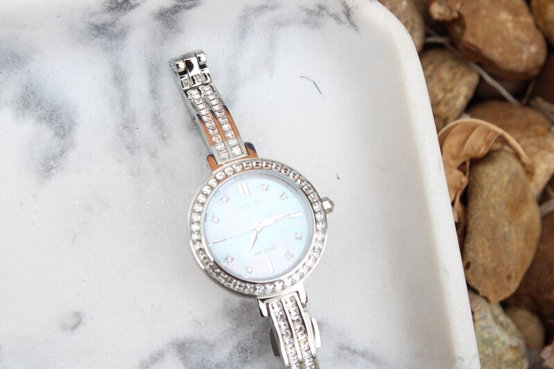 Ladies&#39; Citizen Eco-Drive Silhouette Crystal Stainless Steel Watch | 25mm | EM0860-51D