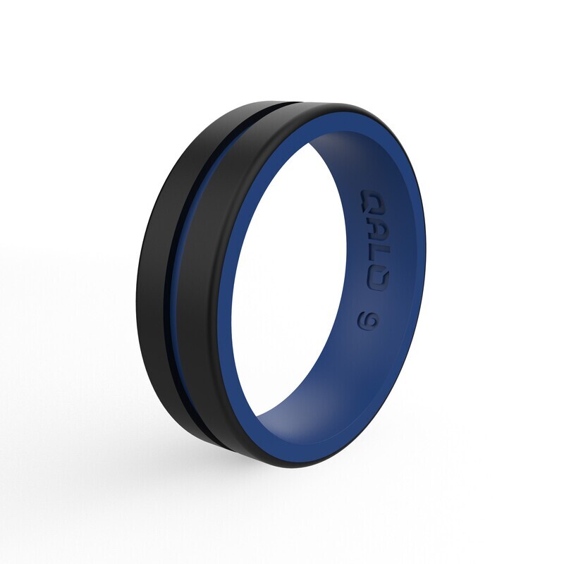 Qalo Women's Blue Line Law Enforcement Silicone Band, Size 9 Qalo Women's Blue Line Law Enforcement Silicone Band, Size 9