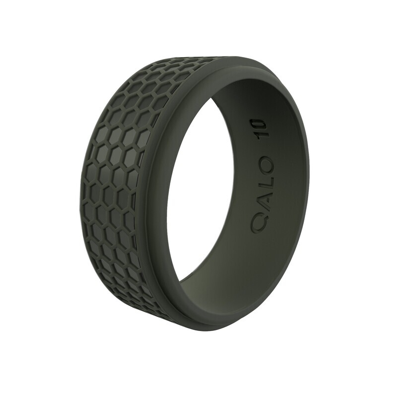 Qalo Men's Moss Hex Silicone Band, Size 10 Qalo Men's Moss Hex Silicone Band, Size 10
