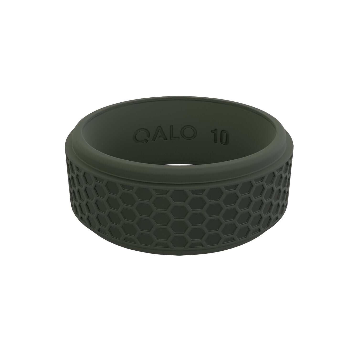 Qalo Men's Moss Hex Silicone Band, Size 12 Qalo Men's Moss Hex Silicone Band, Size 12