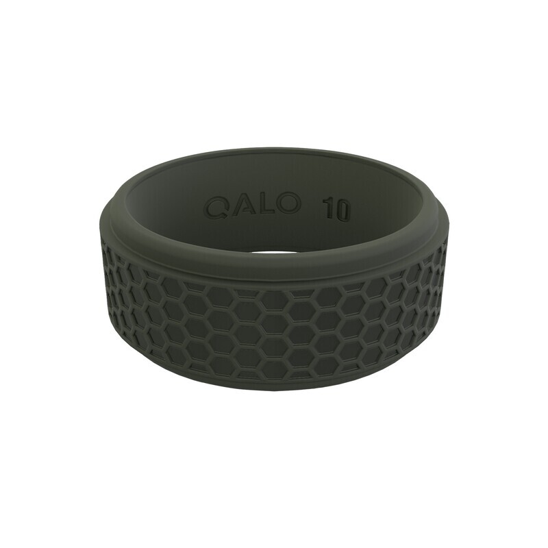 Qalo Men's Moss Hex Silicone Band, Size 12 Qalo Men's Moss Hex Silicone Band, Size 12