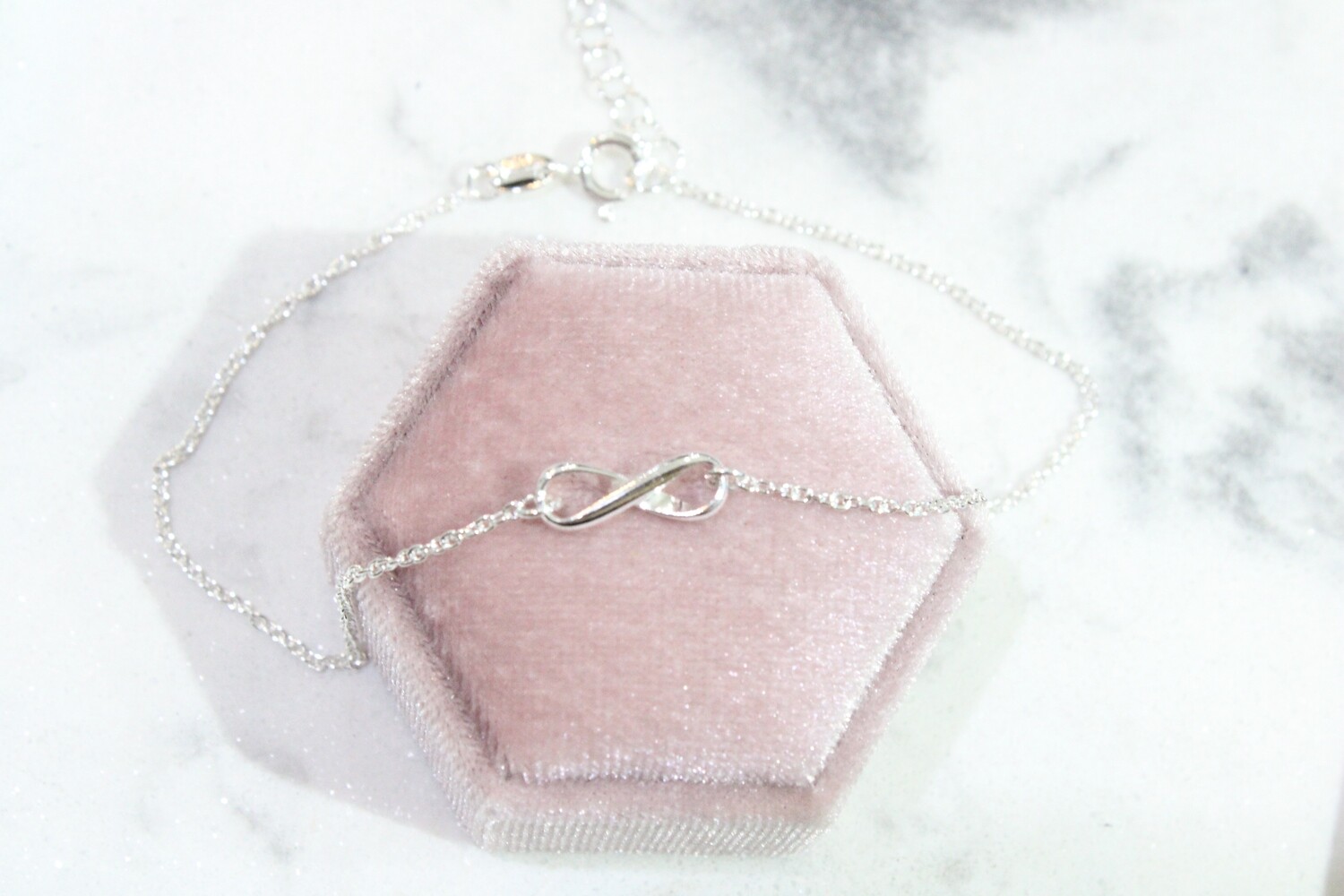 Sterling SIlver 10&quot; Infinity Symbol Anklet