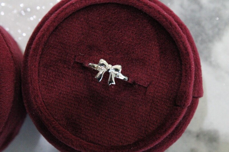 Sterling Silver Polished Bow Children&#39;s Ring