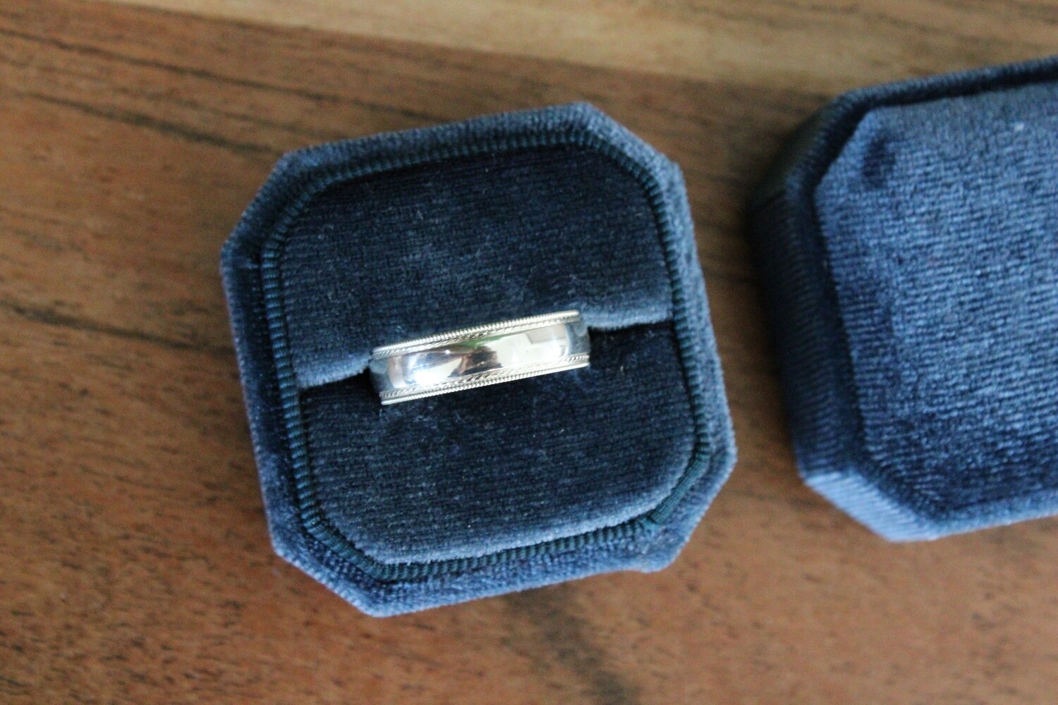 Sterling Silver 6mm Rope &amp; Milgrain Edge Band Size 10