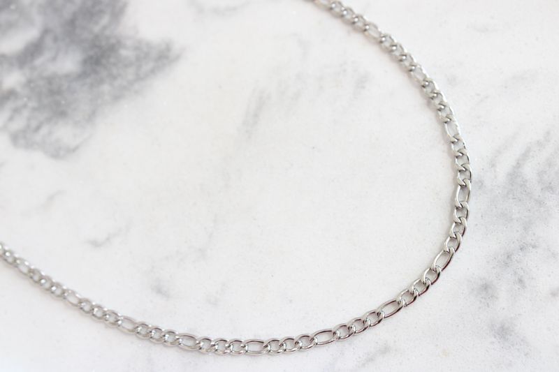 Stainless Steel Polished 3mm 20&quot; Figaro Chain