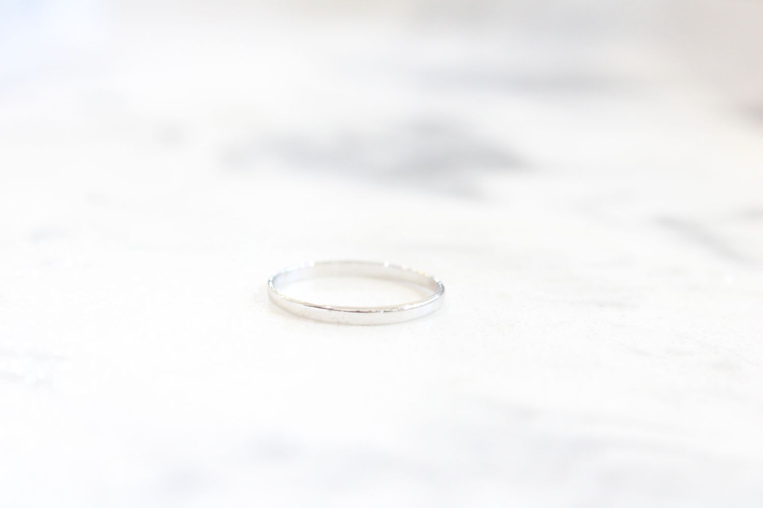 10kt White Gold High Polished Baby Ring