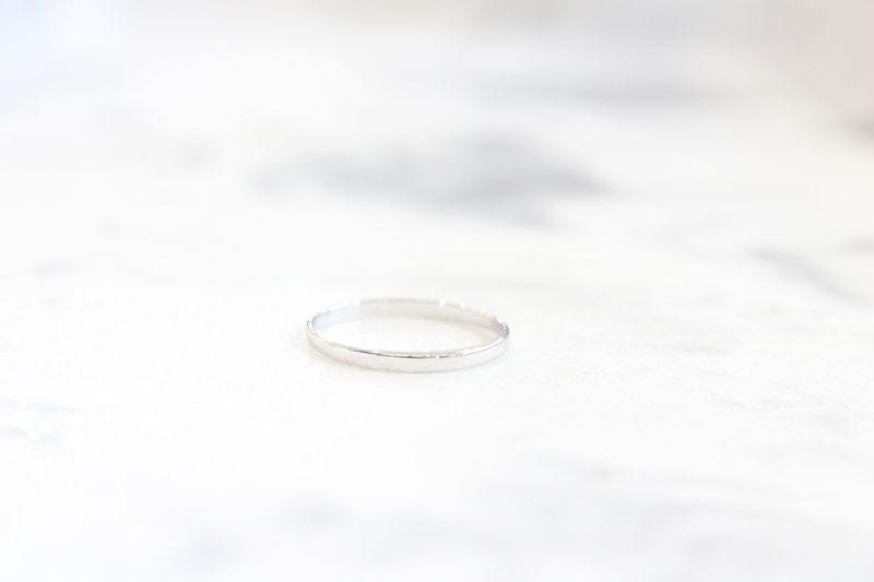 10kt White Gold High Polished Baby Ring