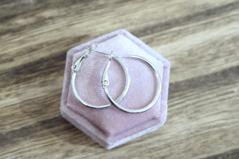 Estate Sterling Silver Hoops