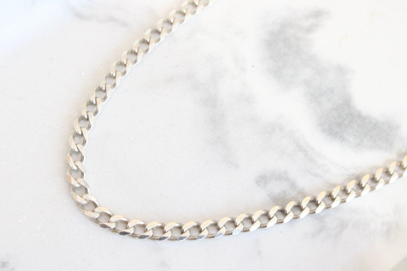 Estate Sterling Silver Curb Chain 22&quot;