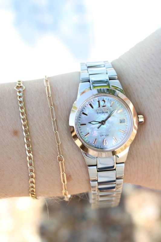 Citizen Women&#39;s Eco-Drive Dress Classic Watch in Two-tone Stainless Steel, Mother of Pearl Dial