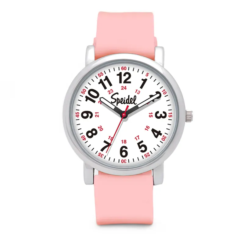 Medical Scrub 30 Watch Baby Pink Silicone Band
