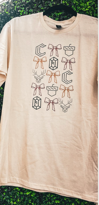 Camelot Icon Bow Oatmeal Tee