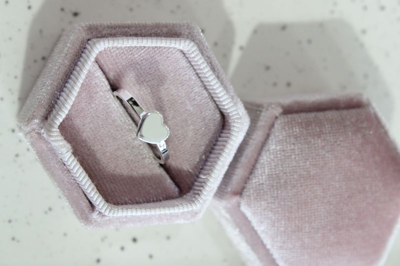 Sterling Silver Polished Heart Ring Size 6