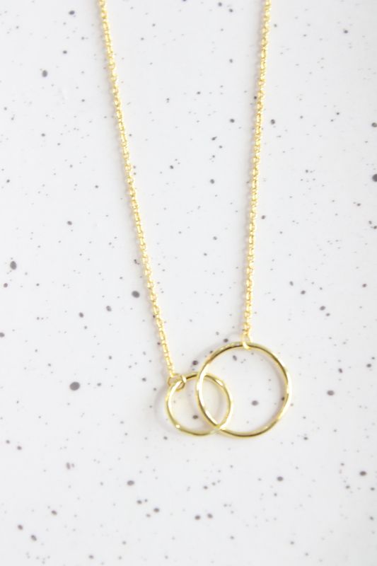 Sterling Silver 14k Gold Plated 16in. + 2 in. Extender Small and Large Link Necklace
