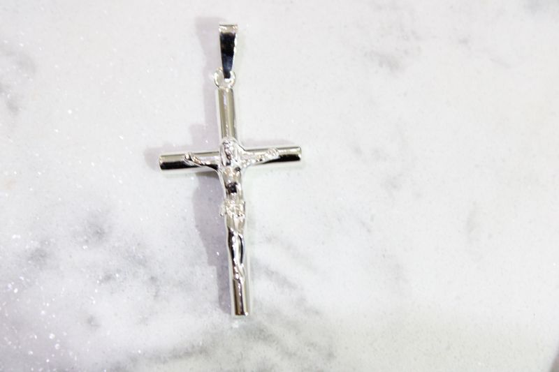 Sterling Silver Large Crucifix Pendant