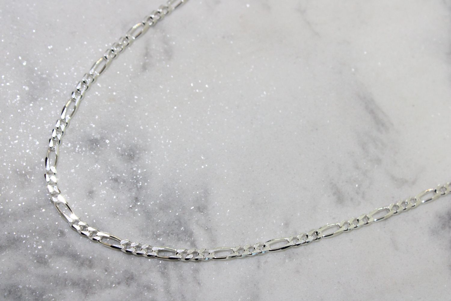 Sterling Silver 2.85mm Figaro Chain, 20in