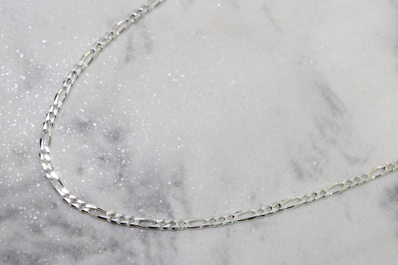 Sterling Silver 2.85mm Figaro Chain, 20in