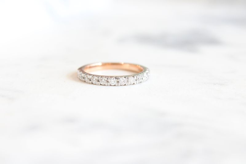 14kt Rose Gold .46ct Straight Diamond Band