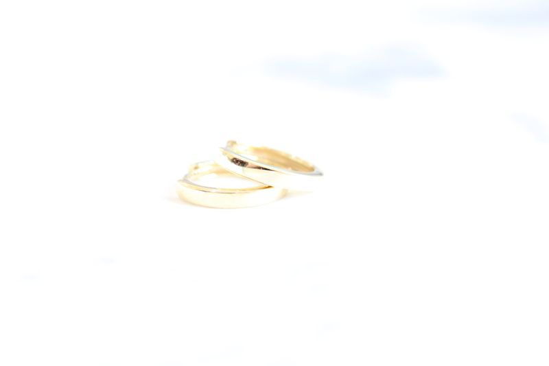 14kt Yellow Gold Solid Small Huggie 11mm x 2mm Hoops 