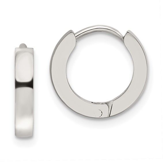Stainless Steel Huggie Hoops