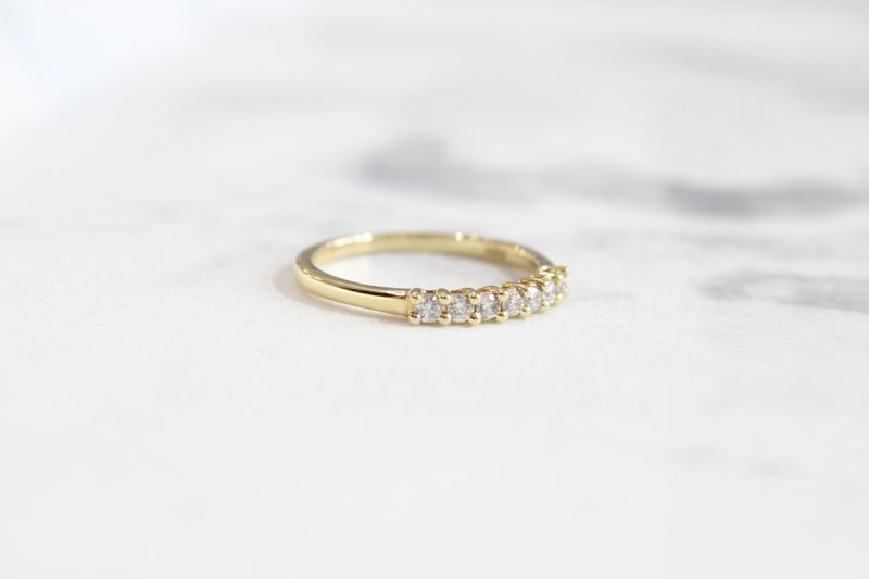 14kt Yellow Gold 7 Diamond .23ct Prong Set Band