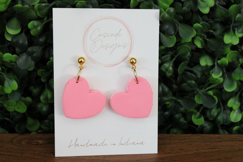 The Mac Triple Layer Heart Macaron Clay Earrings