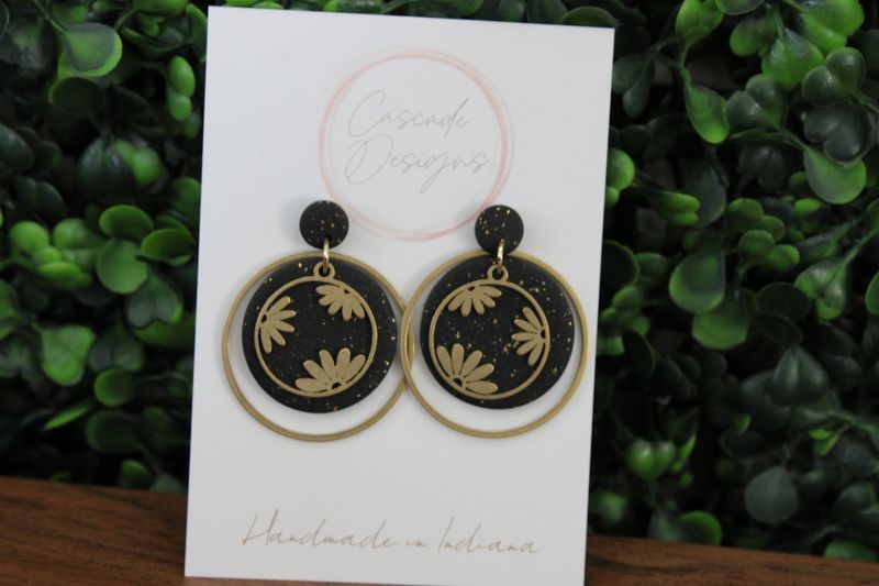 The Willa Black Clay Earrings