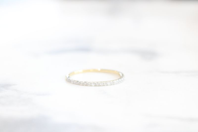 14kt Yellow Gold .15ct Petite Diamond Band 
