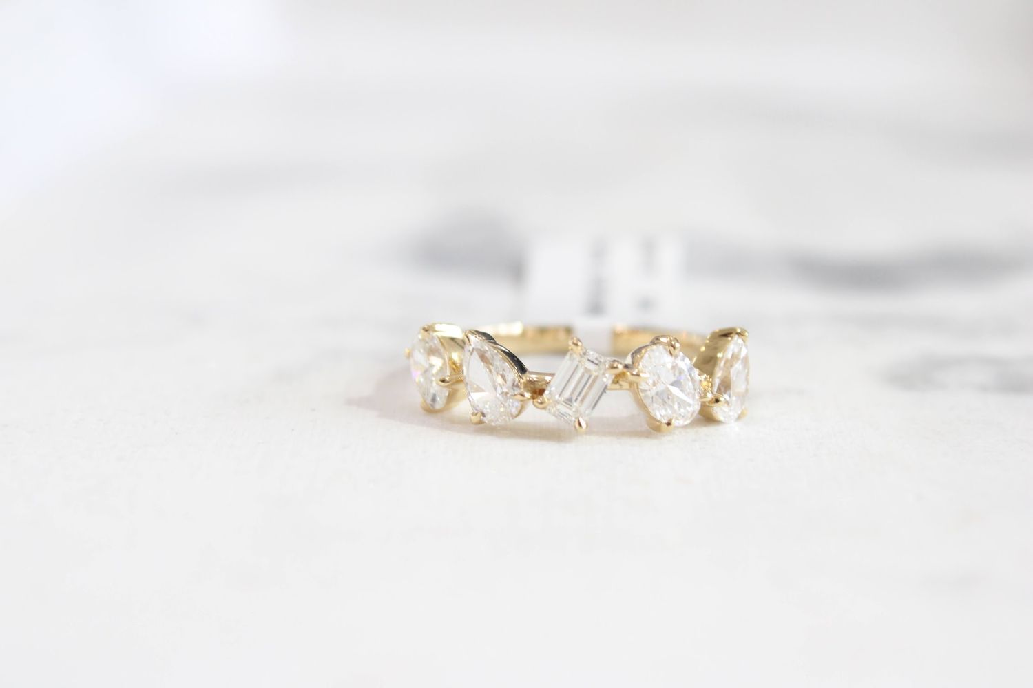 18kt Yellow Gold 1.38ct 5 Diamond Multishape Ring 18kt Yellow Gold 1.38ct 5 Diamond Multishape Ring