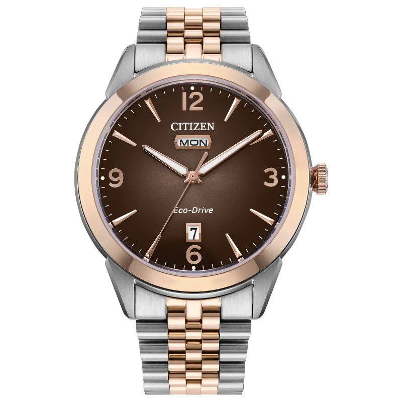 MENS ECO DRIVE ROLAN BROWN DIAL WATCH MENS ECO DRIVE ROLAN BROWN DIAL WATCH