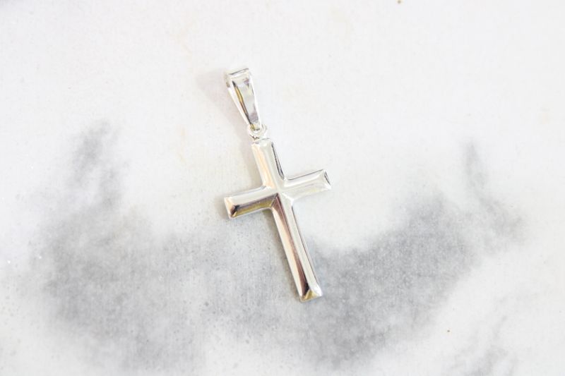 Sterling Silver Polished Cross Pendant