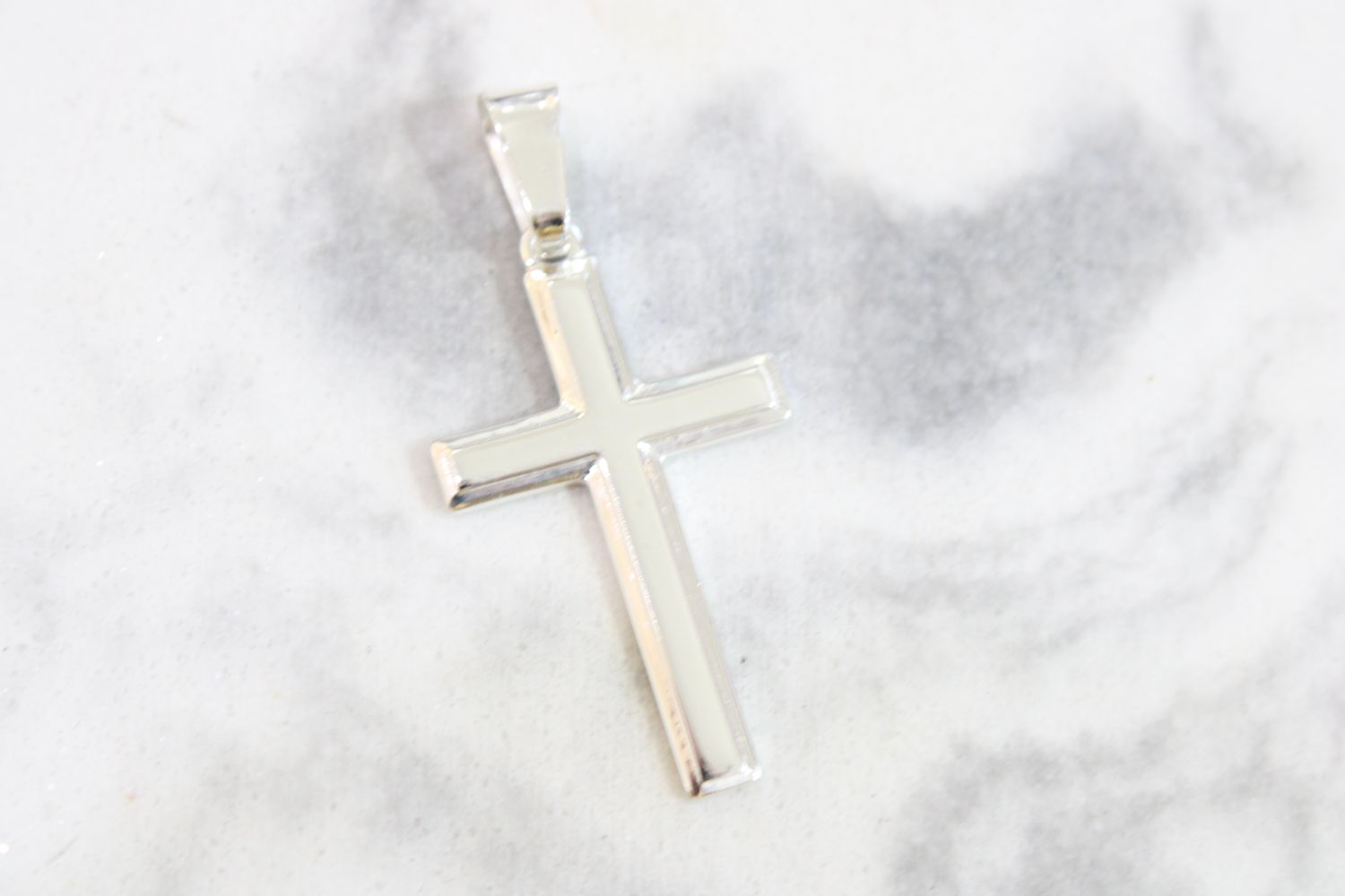 Sterling Silver Polished Cross Pendant