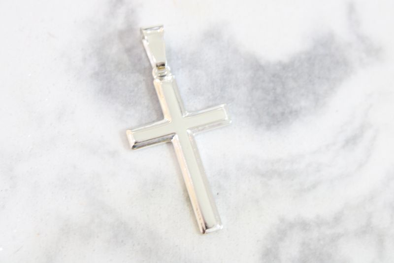 Sterling Silver Polished Cross Pendant