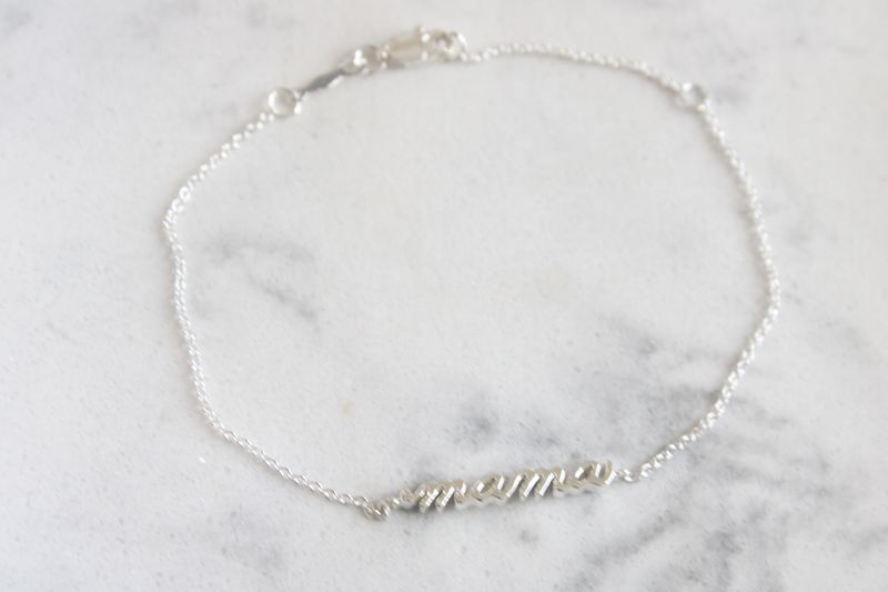 Sterling Silver Mama 6 1/2-7 1/2&quot; Bracelet
