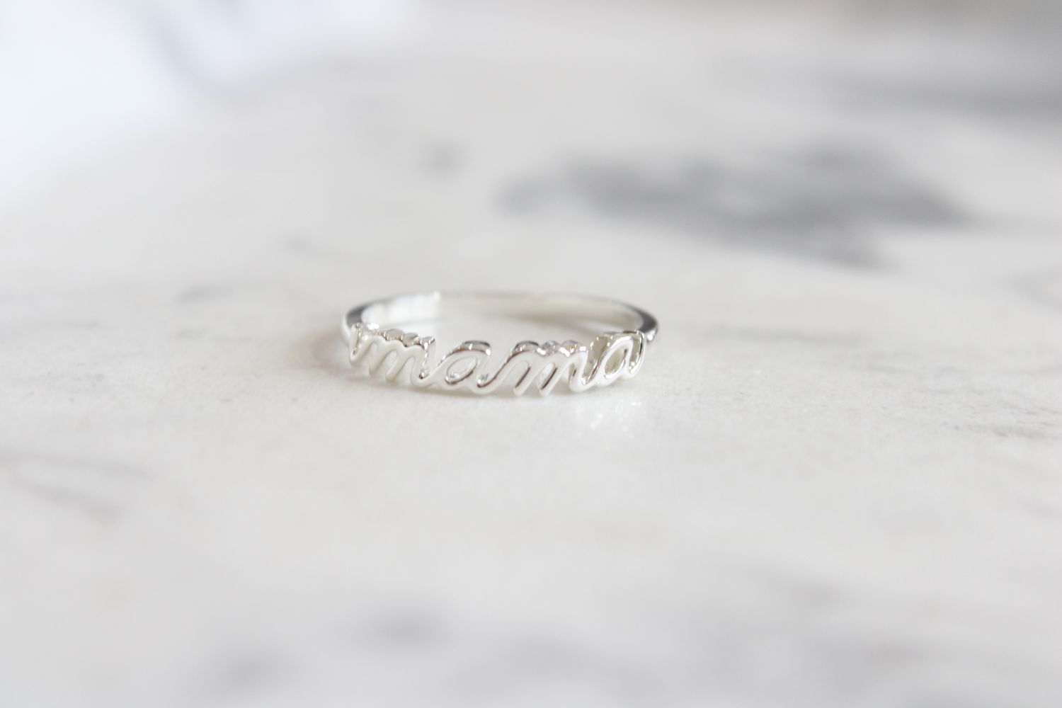 Sterling Silver Mama Ring