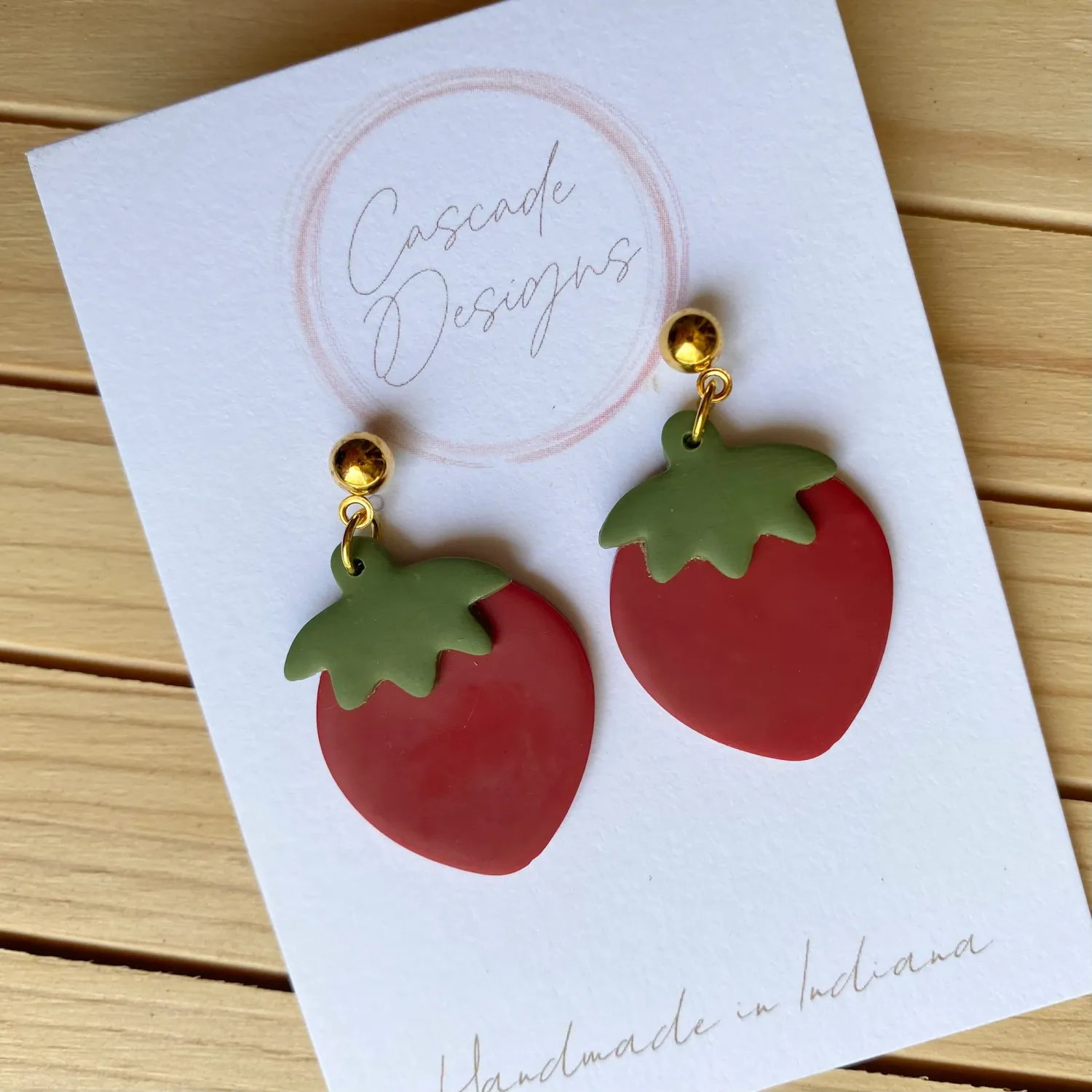 Cascade Designs The Berri Strawberry Ball Post Earrings