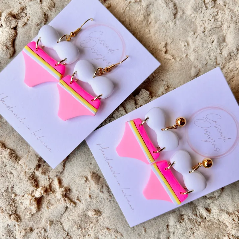 Cascade Designs The Bikini Orange Citrus Post Earring