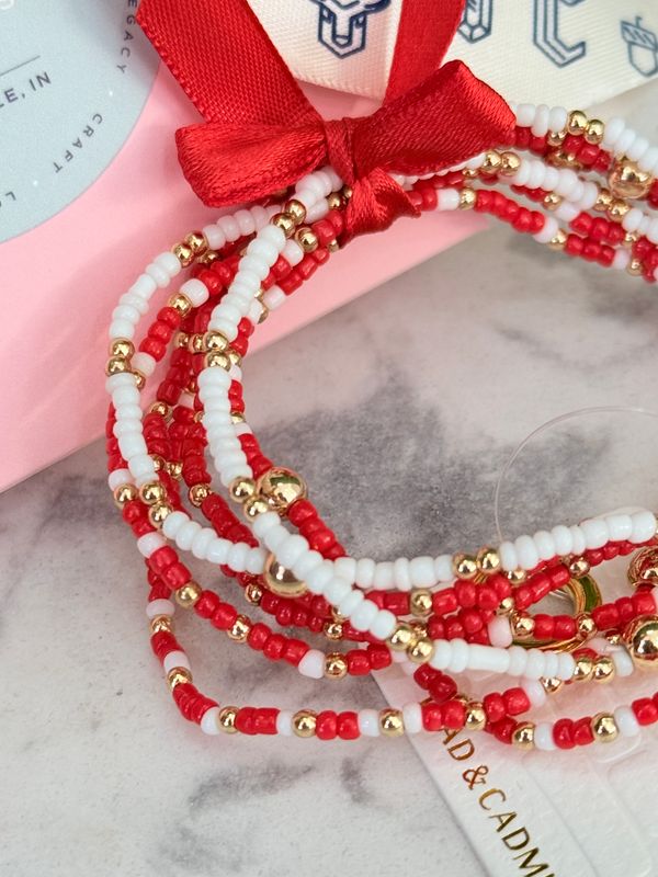 Boutique Red &amp; White Multi Bracelet Pack