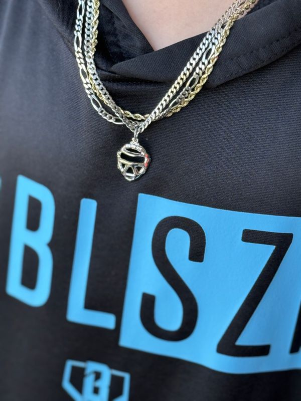 Sterling Silver Catcher&#39;s Mask Pendant