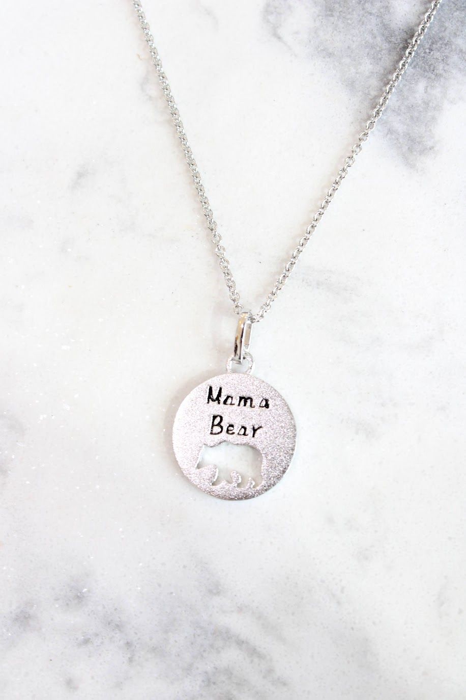 Sterling Silver Mama Bear Pendant