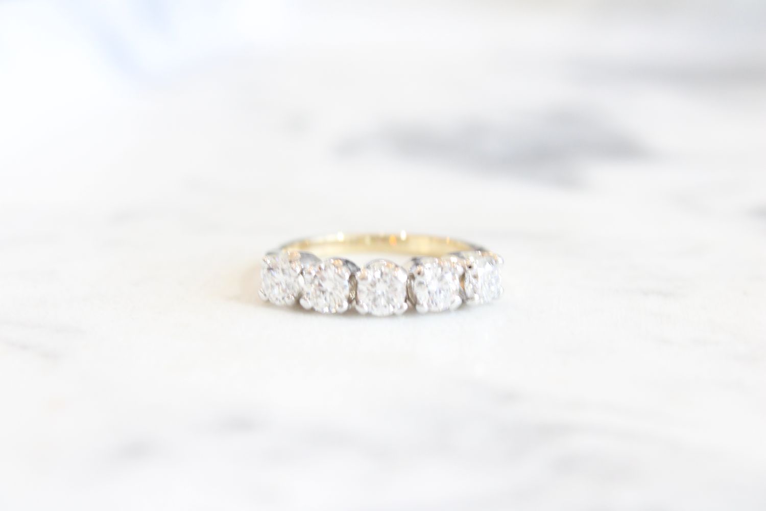 Hampton Custom 5 Stone Band Finished