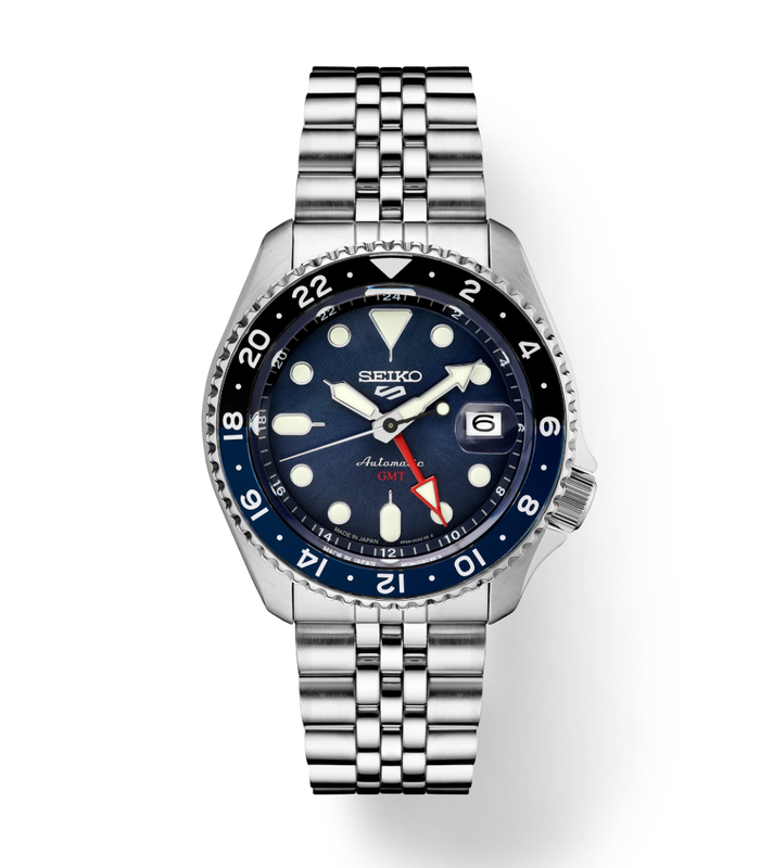 Seiko 5 Sports SS Automatic GMT Blue Dial