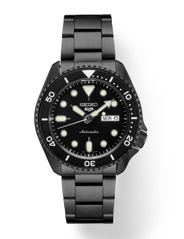 Seiko 5 Sports SS Blk Ct Automatic Black Dial
