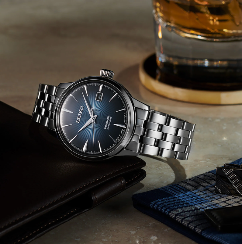 Presage Cocktail Time SS Automatic Blue Dial