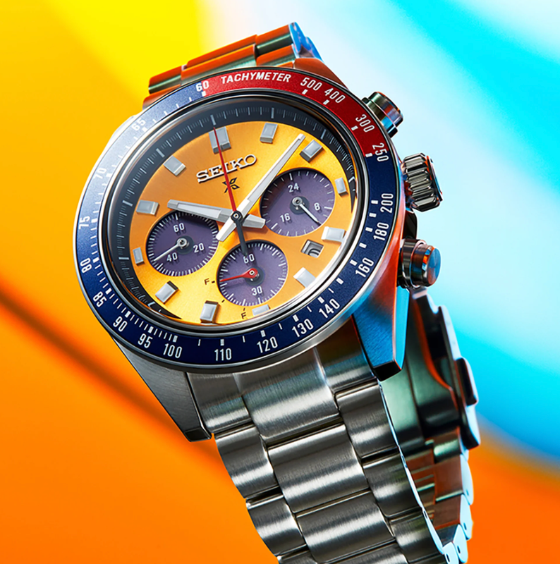 Prospex Speedtimer SS Solar Chronograph Yellow Dial