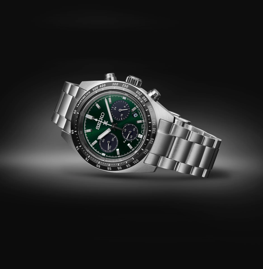 Prospex Speedtimer SS Solar Chronograph Green Dial