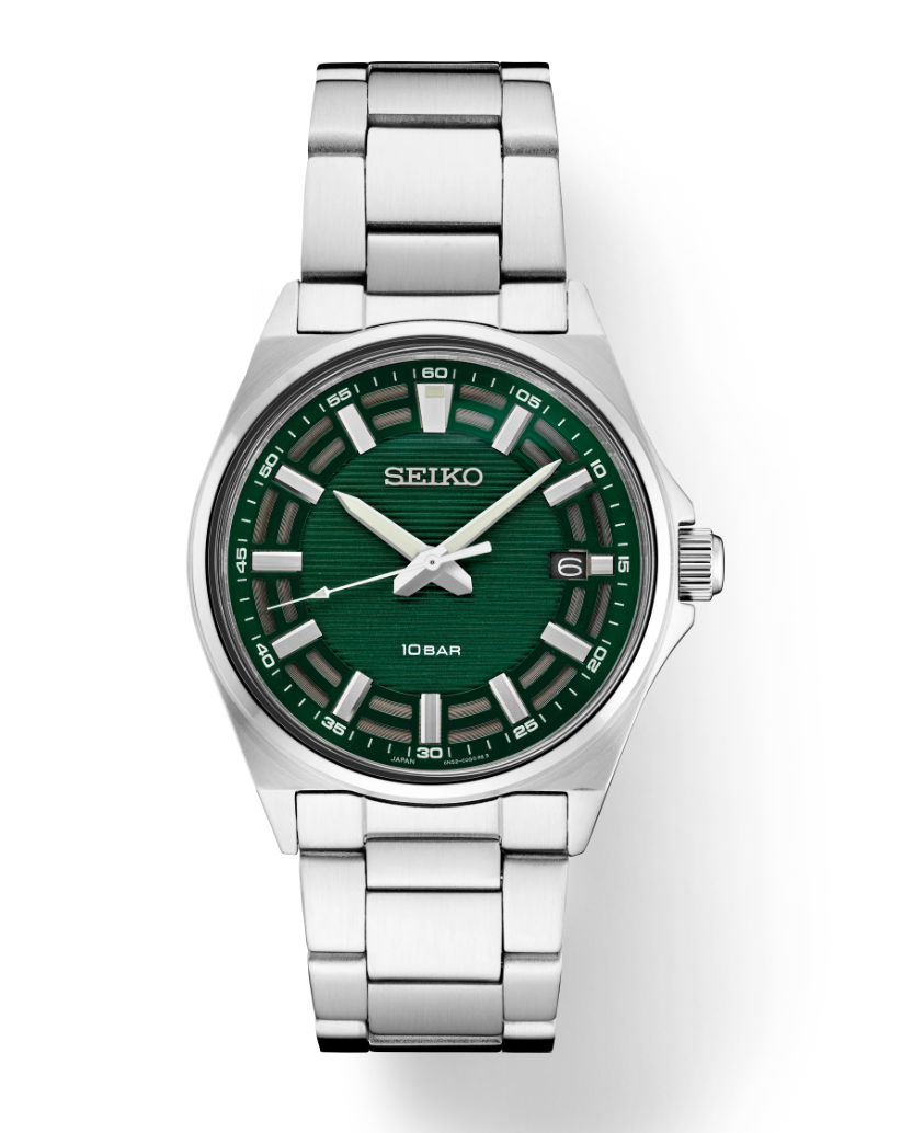 Essentials SS Quartz Green Dial 