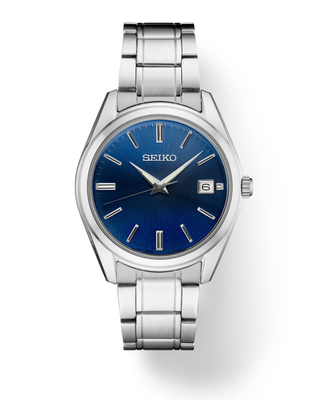 Essentials SS Quartz Blue Dial 
