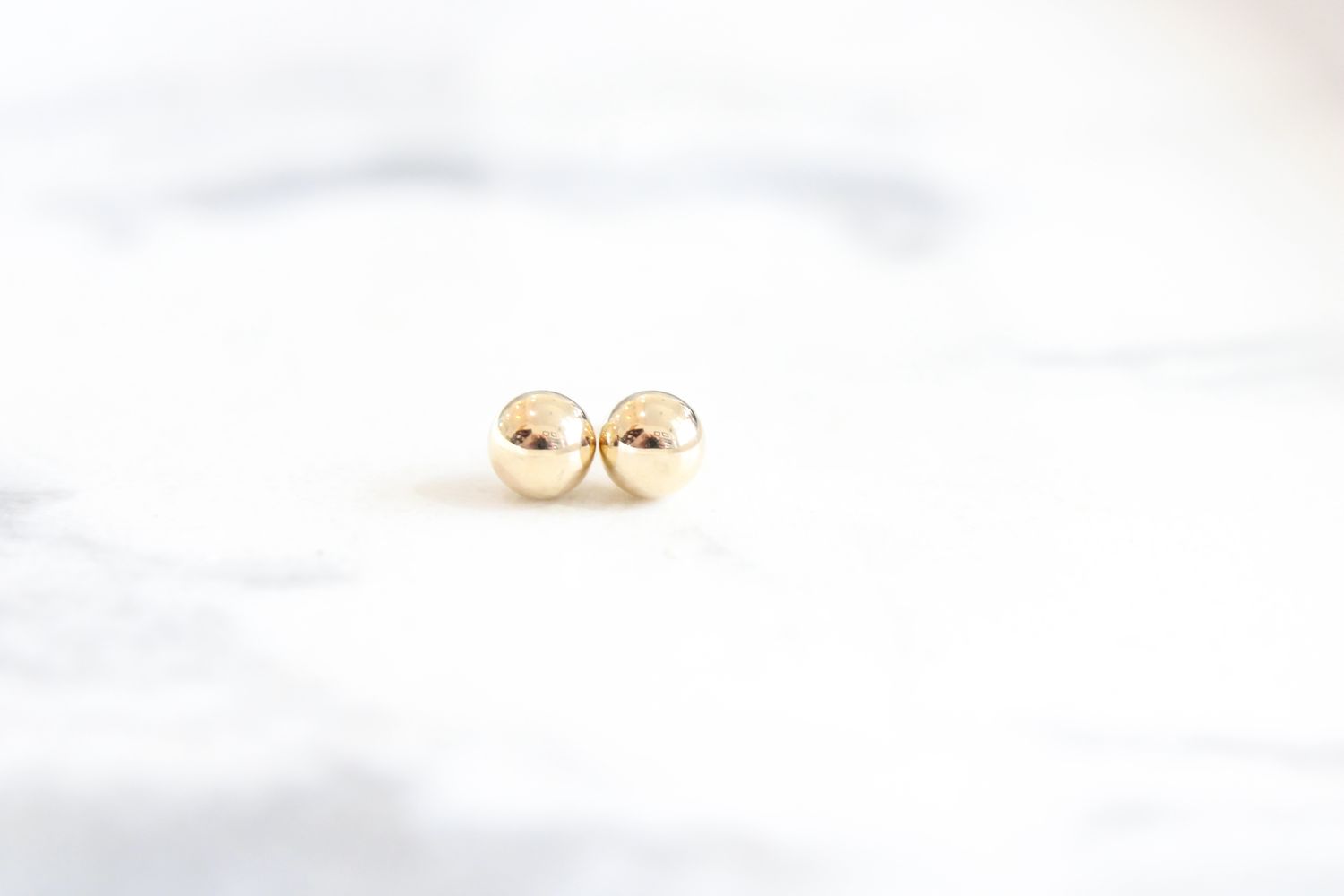 14ky 5mm Standard Weight Ball Post Earring